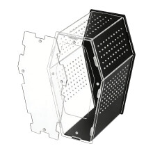 Transparant acryl reptielenterrarium met ventilatiegat voor