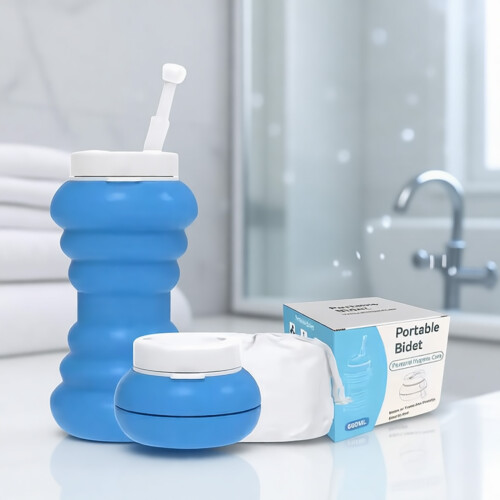 Multiple Color Silicone Bidet for Feminine Care Compact-Blue 1
