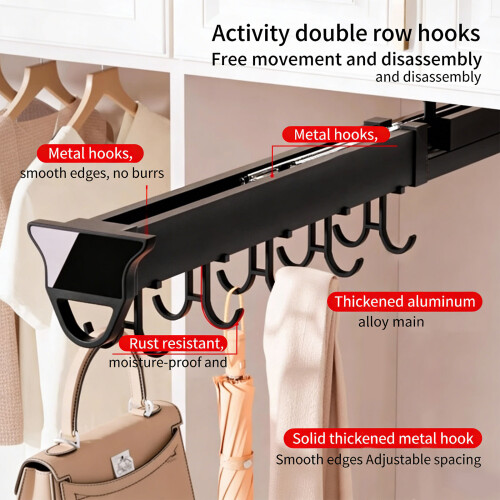 Functionele uittrekbare kleerhanger Sterke metalen-360 2