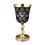 Vintaged Medieval Goblets Luxurious Crystal Accented-Navy Blue 1