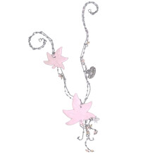 Elegant Autumn Maple Leaf Pendant Necklace Copper Resin