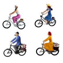 Fahrradfiguren im Maßstab 1:64, Kunstharz, Fahrradszene,-Anzug