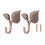 2 Pcs Iron Leaf Shaped Curtain Tie Backs Wall Hooks Home Decor 2