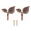 2 Pcs Iron Leaf Shaped Curtain Tie Backs Wall Hooks Home Decor 3
