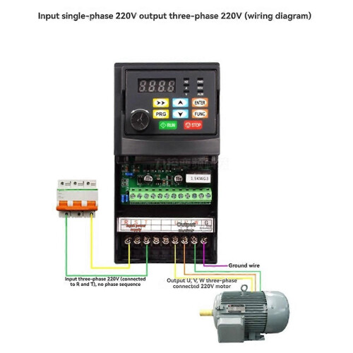 320-1.5KW-220V Variable Frequency Drive Converter 1phase 3phases Inverter Vector Motor Speed Control 2