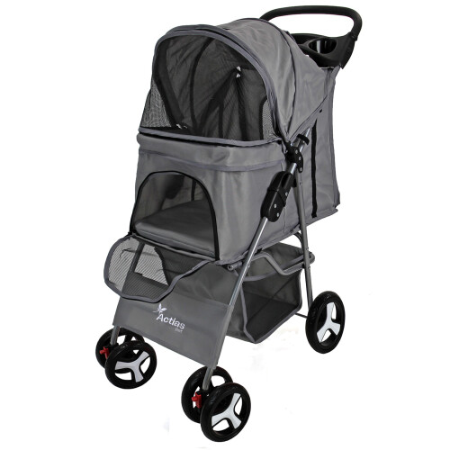 Actiaspet Grey Pet Stroller Foldable Pushchair 2