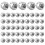 50pcs M2 Zinc Plated Self-Locking Nylon Insert Hex Lock Nuts 3