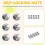50pcs M2 Zinc Plated Self-Locking Nylon Insert Hex Lock Nuts 5