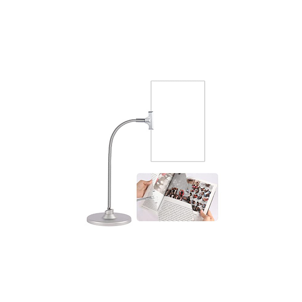 Magnifying Glass with Stand 4X, Large Page Magnifier for Reading, 10'x6' Fresnel Lens with 360 Gooseneck