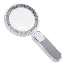 Rechargeable Magnifying Glass with Light, 8X Large Lens LED Handheld Magnifier for Reading and Inspection