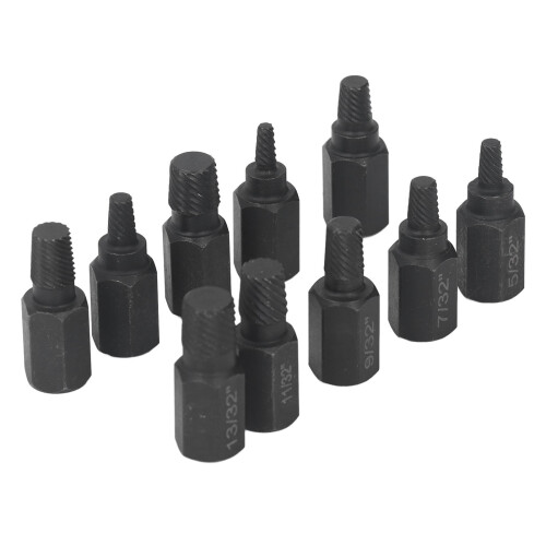 10-Piece Broken Screw Extractor Set 1/8-13/32in