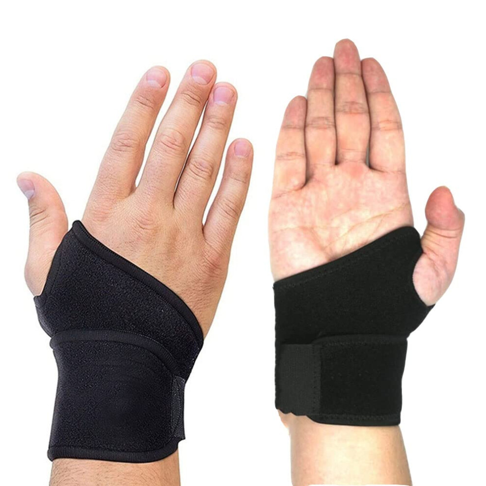Carpal Tunnel Wrist Brace Adjustable Support for Pain Relief and Arthritis Tendinitis Typing 1 Pair