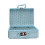 (Sky Blue, L) Vintage Rattan Makeup Organizer Box 1