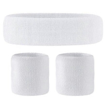 (A06) Breathable Cotton Sweatband Set - High-Elastic Fitness & Running