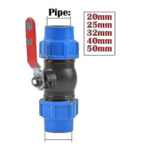 (Metal core, 25mm) Válvula divisora de agua de PVC/PE de 20-50 mm para riego de jardines.