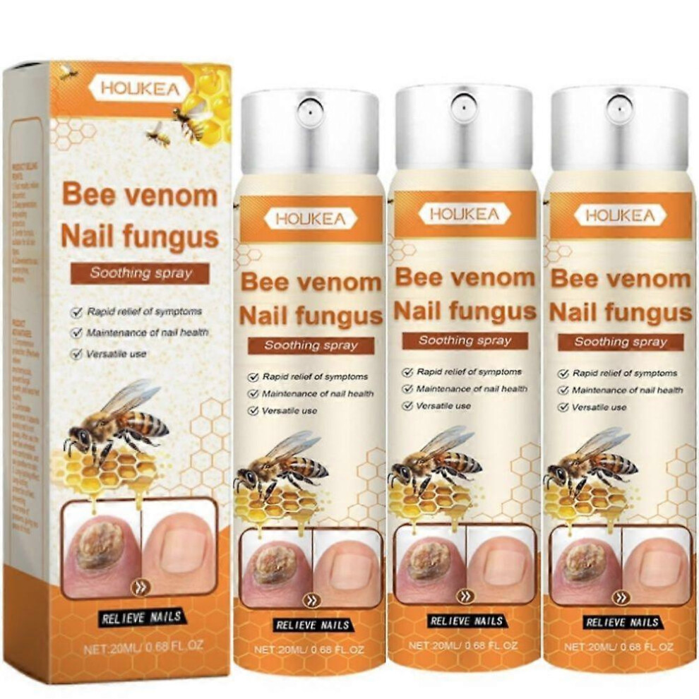 (3pcs) Bee Venom Nail Repair Serum & Ingrown Toenail Care Spray