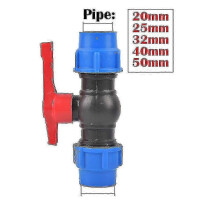 (Straight tap, 32mm) Válvula divisora de agua de PVC/PE de 20-50 mm para riego de jardines.