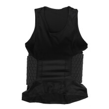 (Black, Xxl) Rippenschutzweste für Herren mit 3 Polstern für Football, Fußball, Basketball, Hockey – XL
