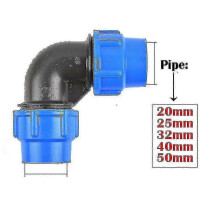 (Elbow, 20mm) Válvula divisora de agua de PVC/PE de 20-50 mm para riego de jardines.