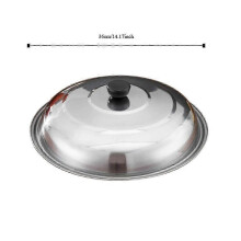 (36cm) 28-40cm Stainless Steel Pot Cover with Knob, Frying Pan Lid
