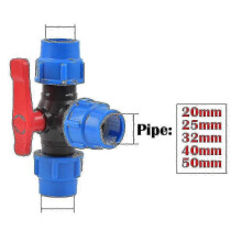 (Tee Tap, 40mm) Válvula divisora de agua de PVC/PE de 20-50 mm para riego de jardines.