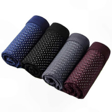 (black, L) 4-Pack Men's Bamboo Boxer Briefs: Ultimate Comfort & Support