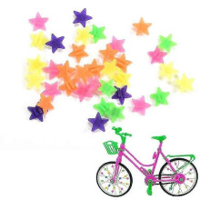 (Star) 36 Pcs Colorful Star Bike Spoke Beads for Kids