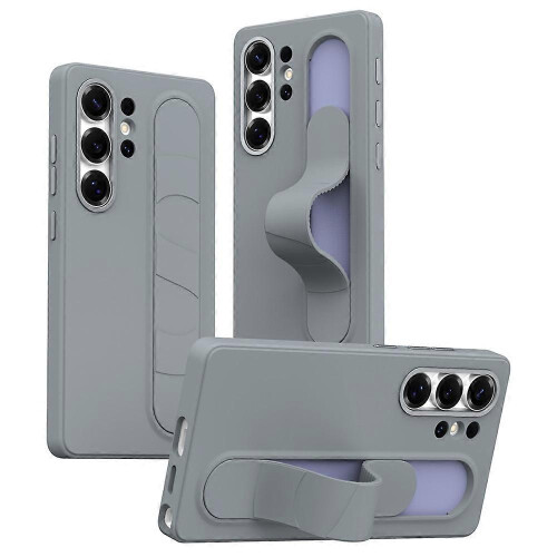 (DarkGrey) Custodia per Samsung S24 Ultra con Smart Key, supporto e cinturino.
