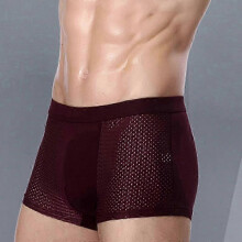 (red, XXXL) 4-Pack Men's Bamboo Boxer Briefs: Ultimate Comfort & Support