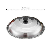 (30cm) 28-40cm Stainless Steel Pot Cover with Knob, Frying Pan Lid