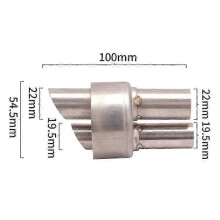 (Double hole silencer) 54.5mm Universal Motorcycle Exhaust Silencer DB Killer - Noise Reducer