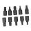 10-Piece Broken Screw Extractor Set 1/8-13/32in 13