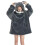 (Dark gray husky) Kids Oversized Hoodie Blanket - Soft Fleece Wearable Pullover 2