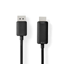Displayport cable | DisplayPort Male | HDMI Connector | 4K@60Hz | Nickel Plated | 2.00 m | Round | PVC | Black | Box