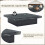 Modern square coffee table with marble look 4