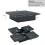 Modern square coffee table with marble look 5