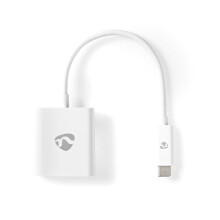 USB-C Adapter | USB 3.2 Gen 1 | USB-C Stecker | HDMI Ausgang | 4K@30Hz | 0,20 m | Rund | Vernickelt | PVC | Weiß | Box