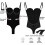 (Black, 2XL) Backless Push-Up Bodysuit Thong 4