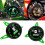 (Green) Z800 Engine Guard Covers for 2013-2020 Kawasaki Z800, Crash Slider Protector 3