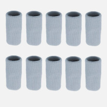 20 Pack Elastic Finger Sleeves and Thumb Splint Brace for Arthritis Pain Relief and Sports Support (Grey)