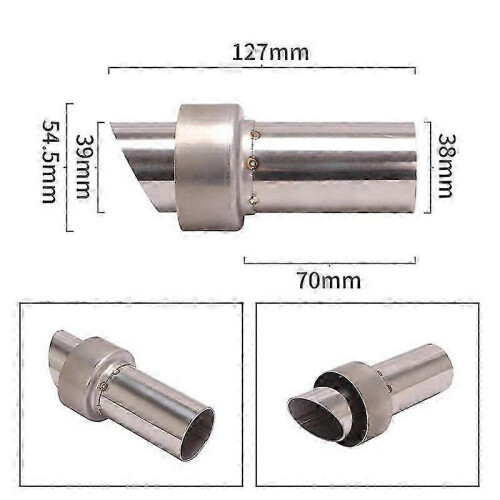 (Double hole silencer) 54.5mm Universal Motorcycle Exhaust Silencer DB Killer - Noise Reducer 2