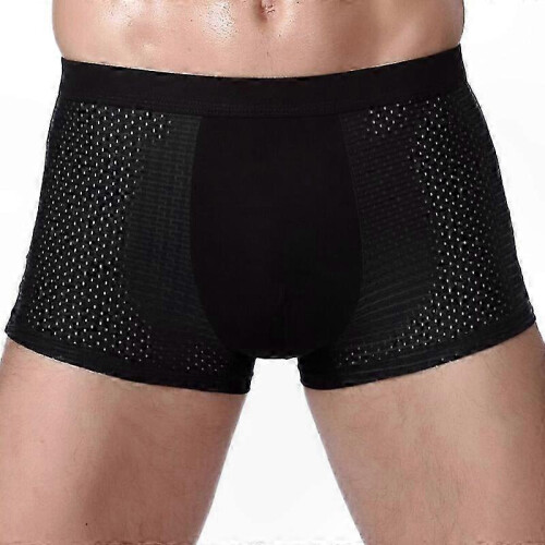 (black, L) Confezione da 4 boxer da uomo in bambù: massimo comfort e supporto. 2