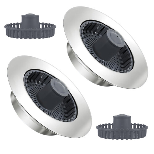 Anti Clogging Drain Filter Sink Plug Wash Basins Sink-Silver 2