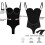 (Black, L) Backless Push-Up Bodysuit Thong 4