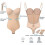 (Nude, 3XL) Backless Push-Up Bodysuit Thong 2