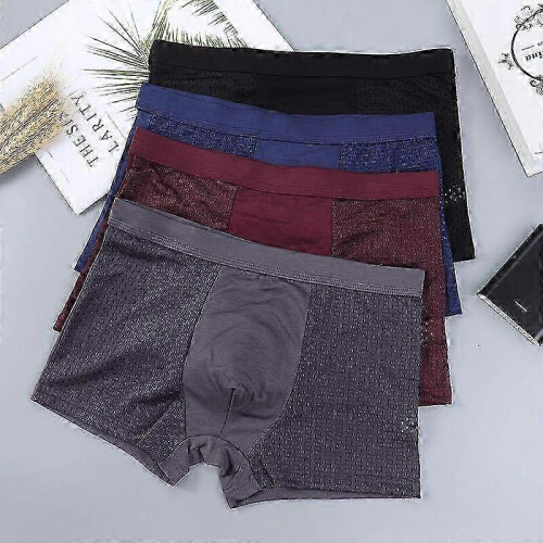 (blue, XXL) Confezione da 4 boxer da uomo in bambù: massimo comfort e supporto. 2