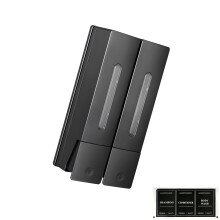 Pack Of 2 Wall Mounted Shampoo And Body Wash Dispenser-grey