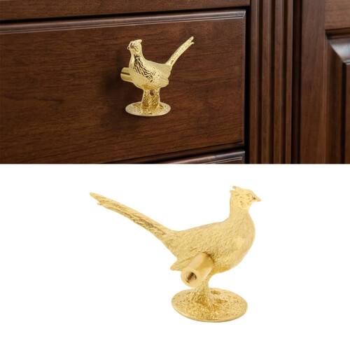 Retros Long Tail Pheasant Brasses Knob Creative-Primary Color 2