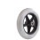 8 Inch Black Wheelchair Caster Wheel Replacement Solid Flat  Front Tire Durable Wear Resistant 1