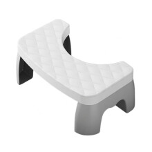 Toilet Stool 7 Inch Off White Ergonomic Squatting Design for Better Bowel Movement NonSlip Stable Base